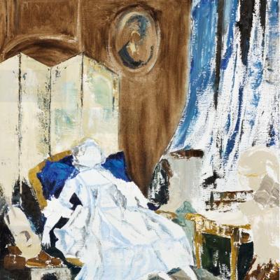 Paravent | Huile sur toile - 100x81