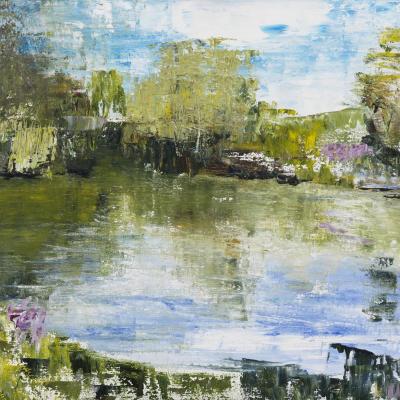 Dans le jardin de Claude | Huile sur toile - 40x50