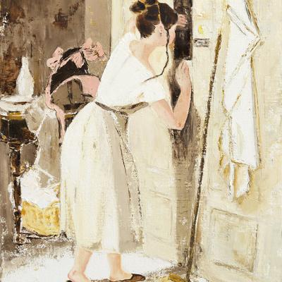 L'amant de Madame I Huile sur toile - 46x38