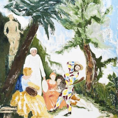 Pavane - Huile sur toile - 100x81
