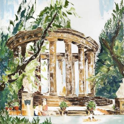 Temple de lumière I Huile sur toile - 100x100 