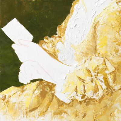 Tendre secret I Huile sur toile - 40x40